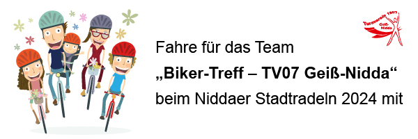 Stadtradeln 2024 Nidda für den Biker-Treff des TV07 Geiß-Nidda